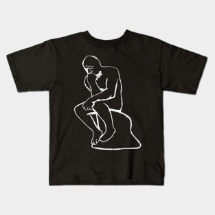 Rodin - The Thinker (raw sketch) Kids T-Shirt